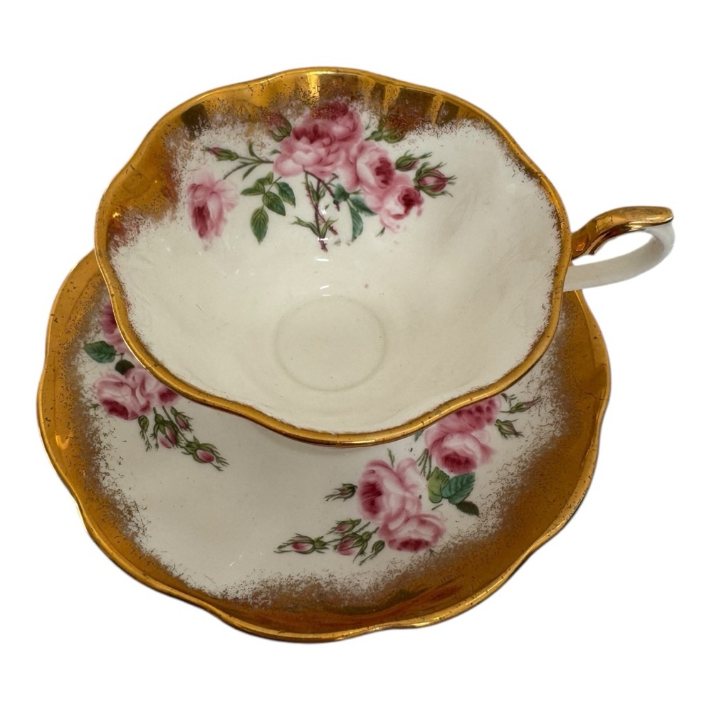 Royal Albert Blue Moonlight Rose Footed Coffee Teacup Cup Saucer China - Picture 4 of 5
